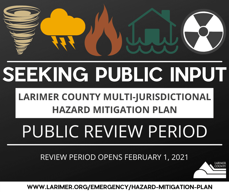 Submit feedback on the Larimer County Hazard Mitigation Plan